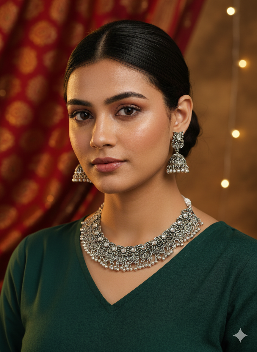 Shvet Noor Oxidised Set - Image 3