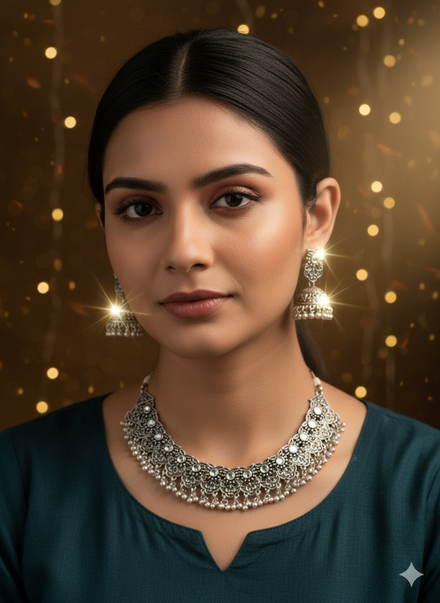 Shvet Noor Oxidised Set - Image 5