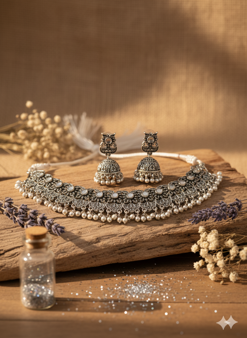 Shvet Noor Oxidised Set - Image 4