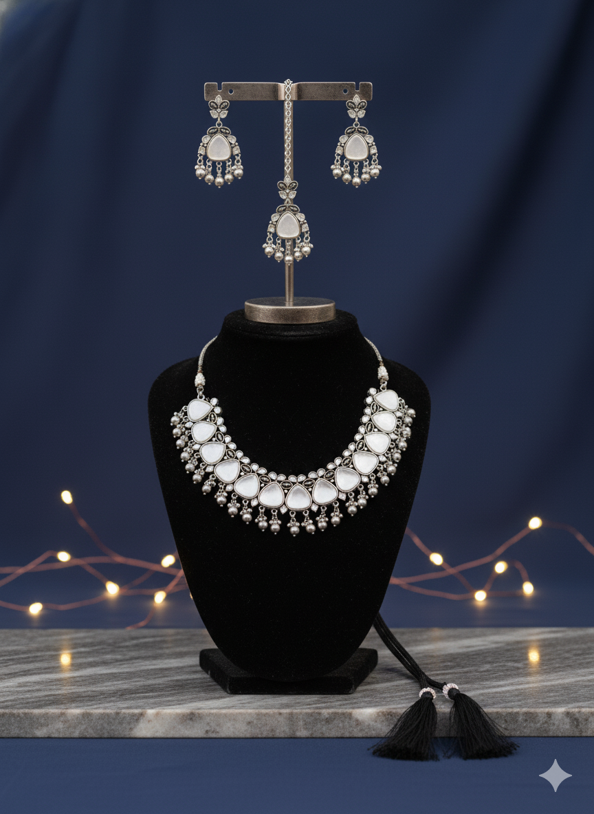 Moon Drop Oxidized Jewelry Set - Image 4