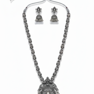 Virasat Oxidized Temple Necklace Set