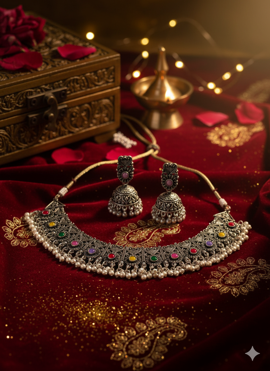 Satrangi Heirloom Choker